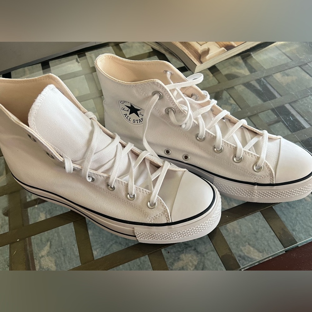 Converse Chuck Taylor All Star Lift Platform Canvas White High-Top Sneakers